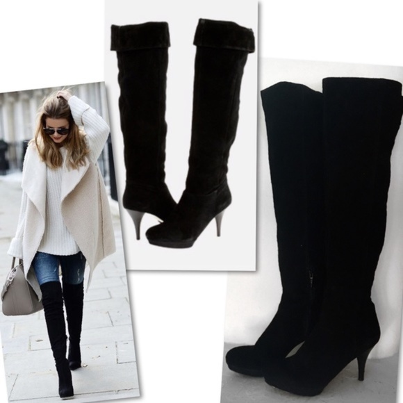 nine west thigh high boots